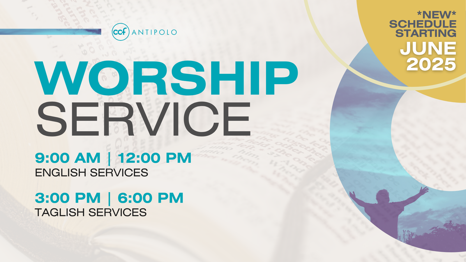 Worship Schedule - CCF Antipolo